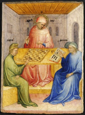 폰티티아누스를 환영하는 성 아우구스티노와 성 알리피오_by Niccolo di Pietro_in the Museum of Fine Arts of Lyon in Lyon_France.jpg